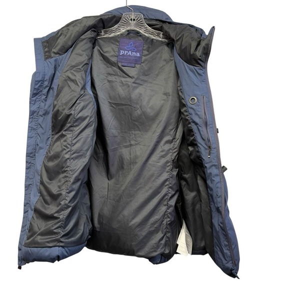 Prana Women's Evelina Hooded Down Puffer Quilted Zip & Toggle Blue‎ Vest Size XL - Picture 5 of 10
